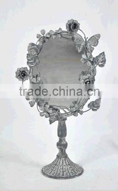 Vintage chic decorative standing mirror