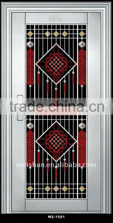 Chinese knot style stainless steel doors for exterior.MS-1501