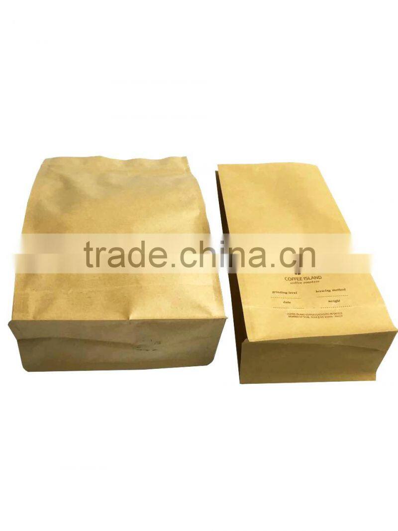 HOT ! Colorful custom printed eight-side sealed zipper kraft paper pouch with valve