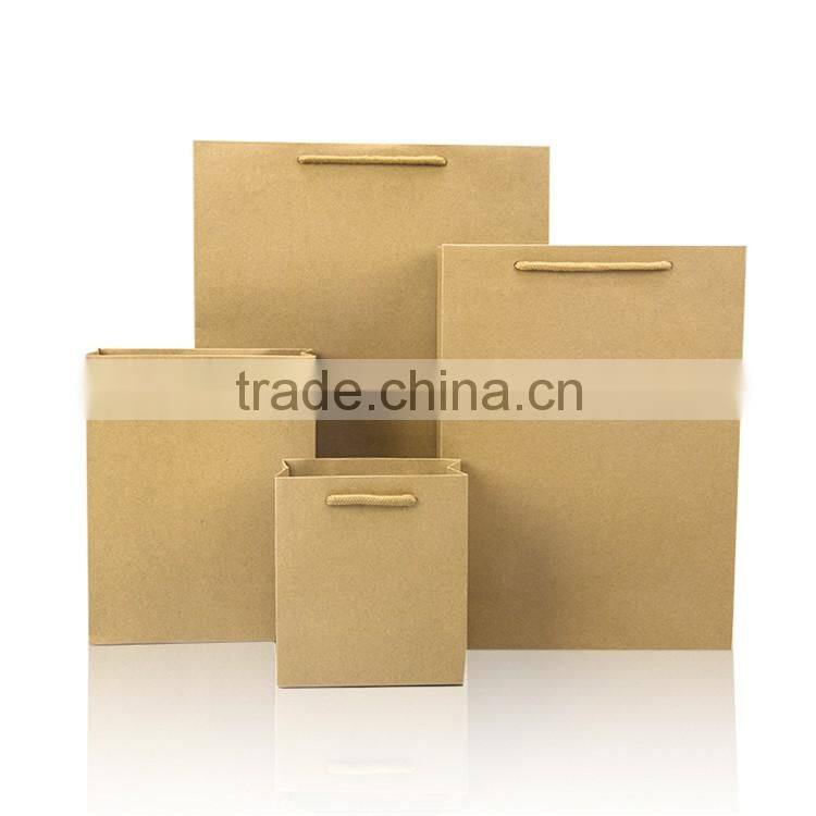 Wholesale 25kg brown kraft paper gift bag with cotton handle
