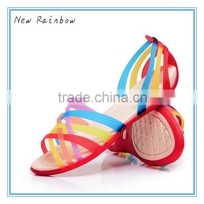 Hot sale fashion pvc jelly flower shoes