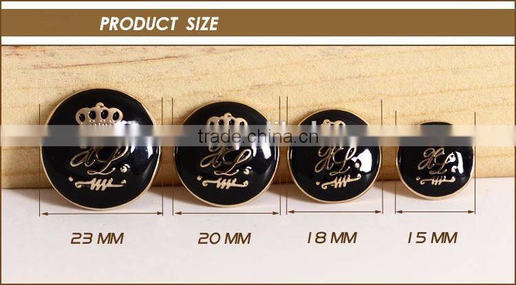 High-grade metal buttons classic British crown button fashion casual wear coat buttons