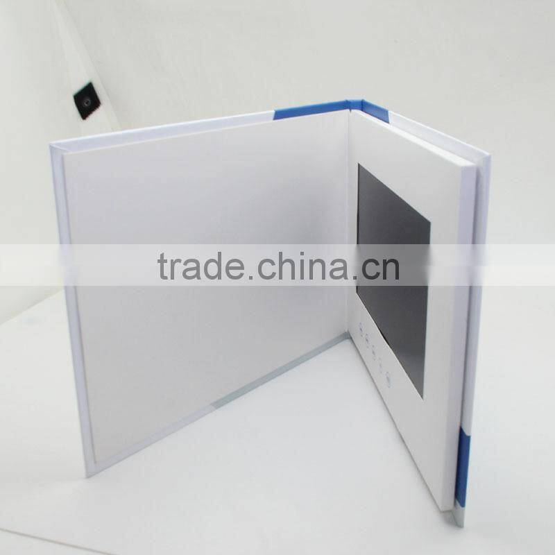 Top quality 7"customized LCD greeting card with 1500mAh built-in battery