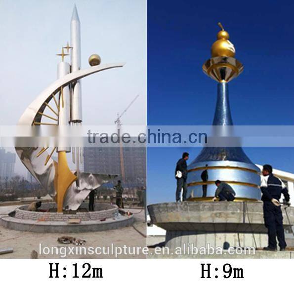 Metal Lily Garden Sculpture Stainless Steel Water Lily Flower Sculpture For Sale