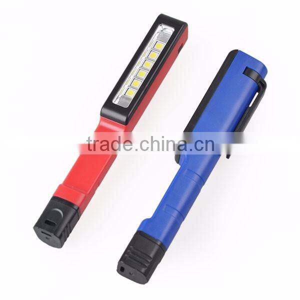 Portable SMD Worklight 6 LED SMD Pen Worklight with Magetic Clip