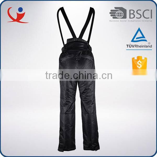 China winter waterproof black women detachable suspenders ski pants