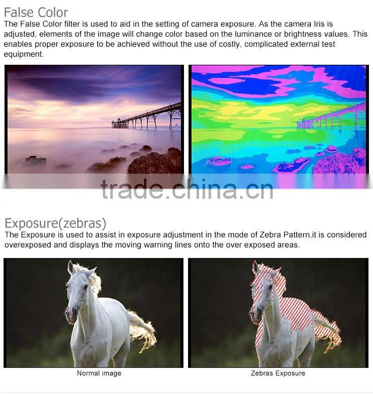 7" aluminum design IPS 1280x800 camera-top monitor HDMI SDI input and output high brightness photography equipment