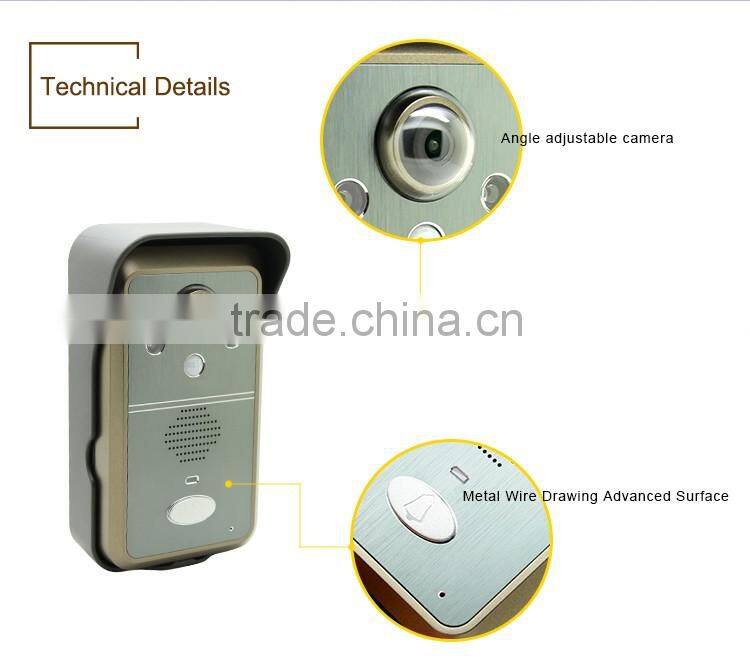 Factory OEM Night vision motion sensor hot selling recording video door phone