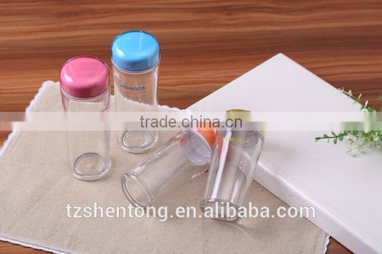 Wide mouth portable bpa free plastic drinking water bottle YB-0201,YB-0202