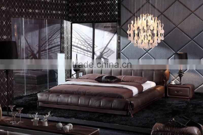 stock full leather bed