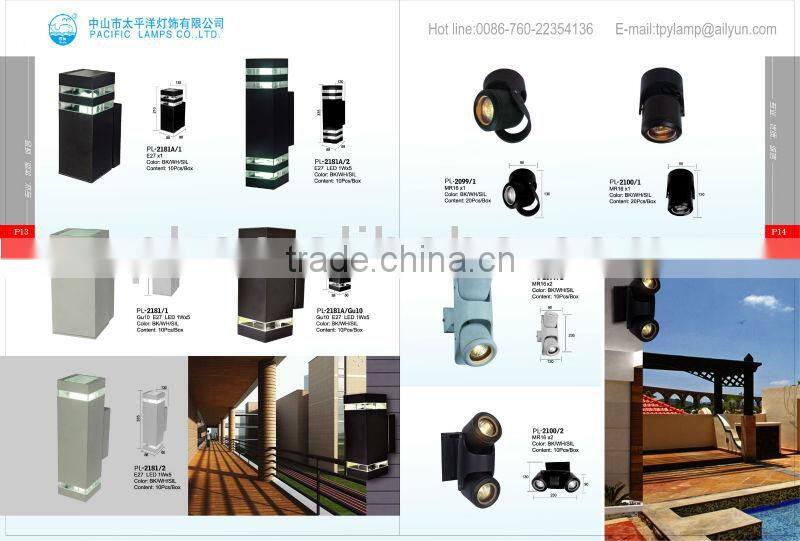 2014 Newest LED bollard light/LED wall light from China manufacture with Aluminium and PC