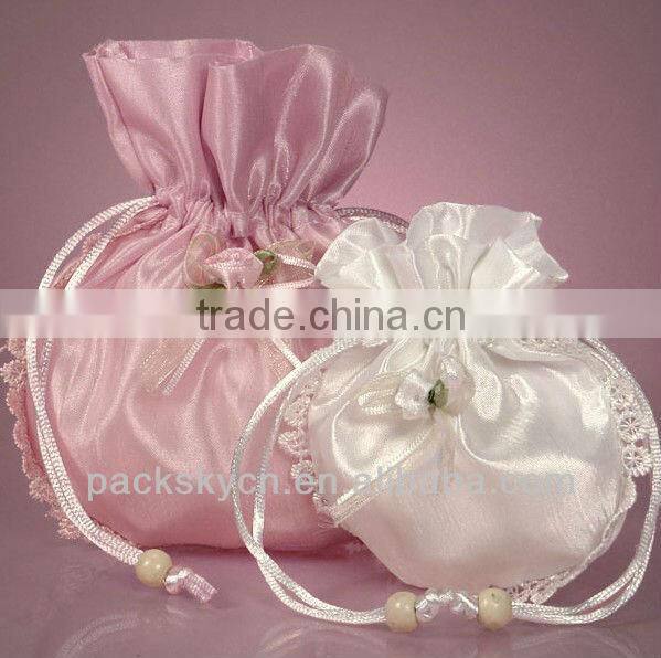 cheap trendy customized perfume satin gift bag