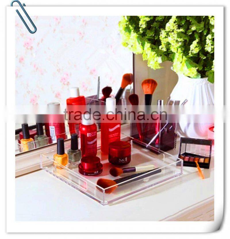 Custom lucite high quality cup holder tray, plastic cup holder tray