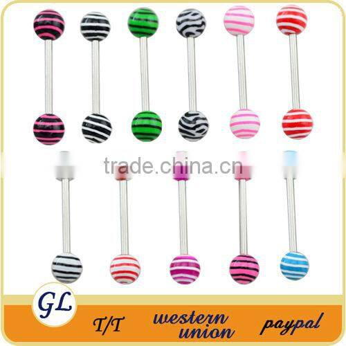 TR01062 resin printed body jewelry fake tongue piercing