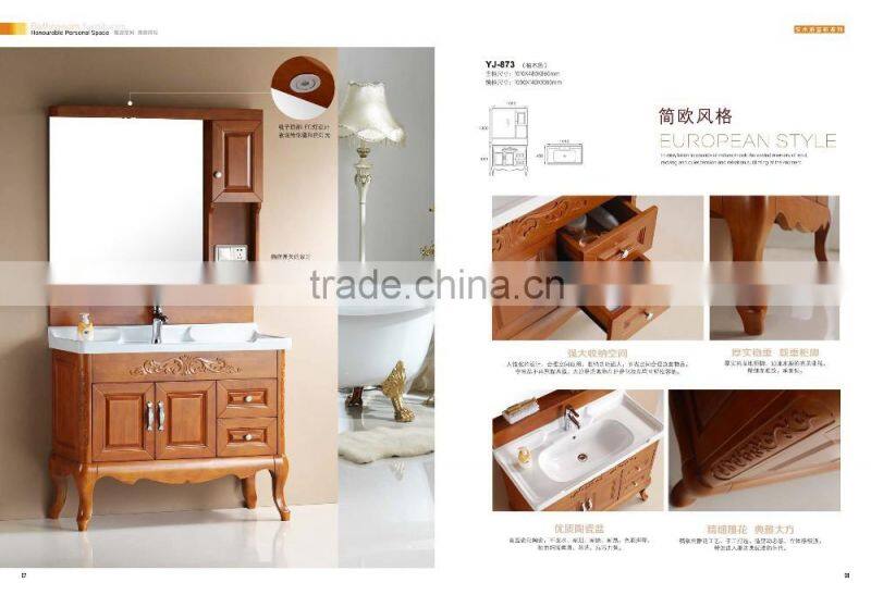 Simple design! waterpproof solid wood low price modern bathroom cabinet