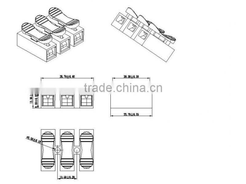 Cheap Press Type Spring connectors for LED Lights 0.5~1.5mm2
