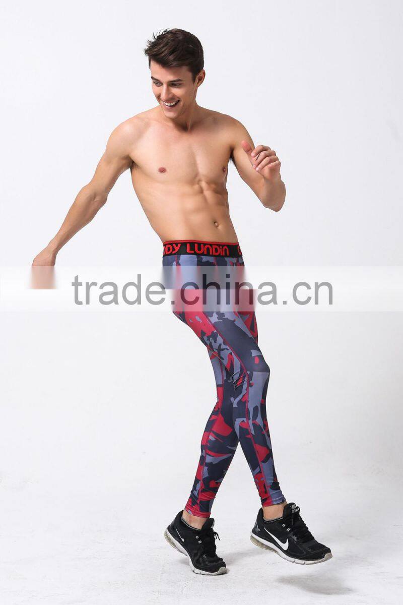 Camo Mens Compression Pants Leggings Jogging Running Base Layer Fitness Trousers Tights Sport Training Gym Wear