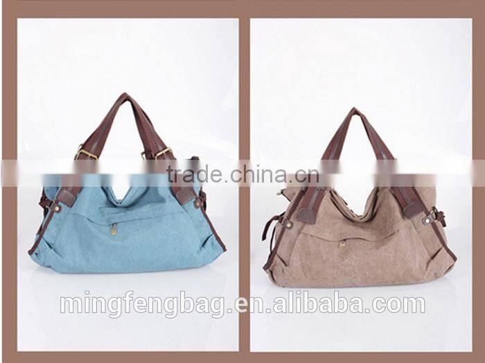 Custom Women Tote Fashion Messenger Canvas Travel Bag