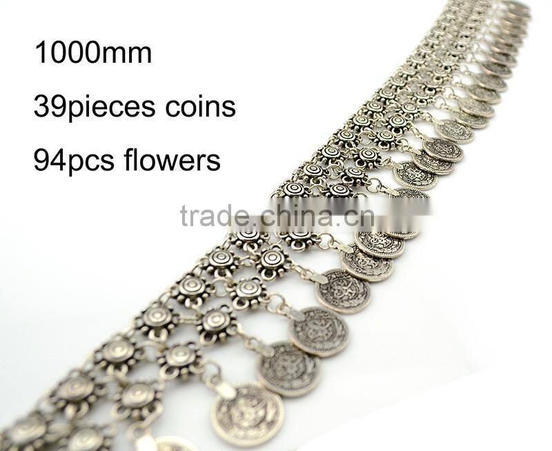 Fashion Gypsy Boho Hippie Shimmy Belt Belly Dancer Dangle Coins Waist Chain