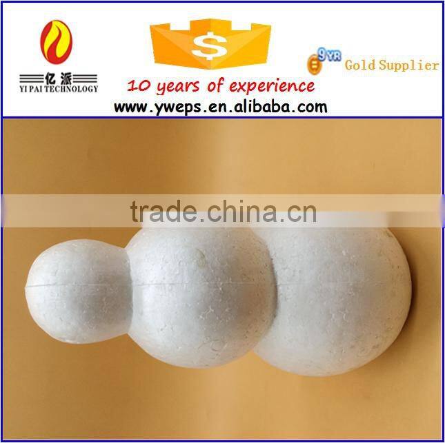 wholesale price white foam craft snowman for christmas ornament and diy for kids