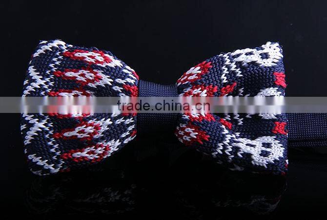 mens bowtie 100% cotton knitted bow tie