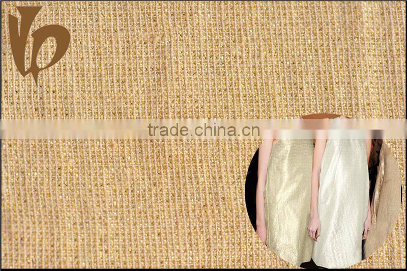 Bright Shiny Linen Cotton Metallic Fabric