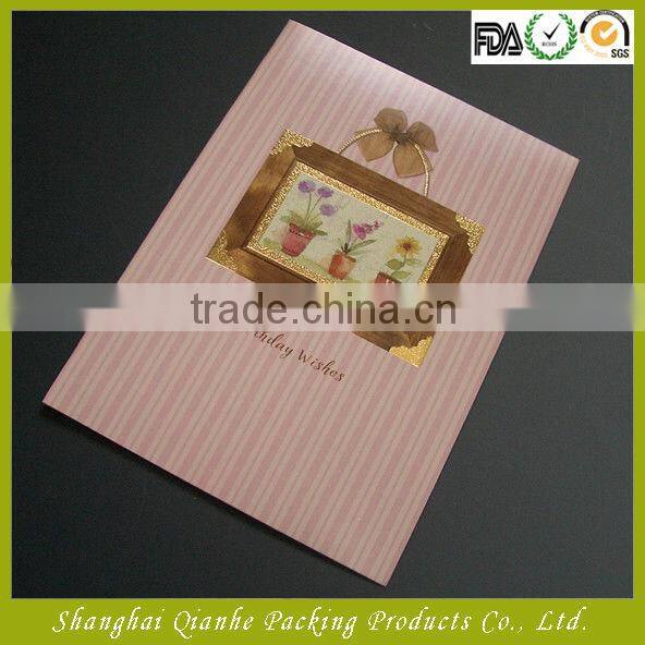 folding printed OEM greeting card in China