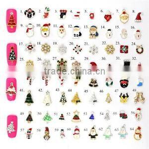 Yimart Nail Art 3D Metal Alloy Bling Christmas Santa Snowman DIY Decoration