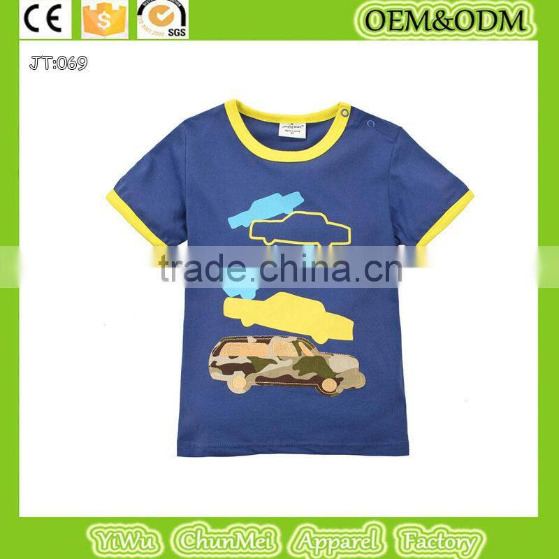 2015 Canglan t-shirt car t shirt 100% cotton t shirt price organic kids baby clothes wholesale
