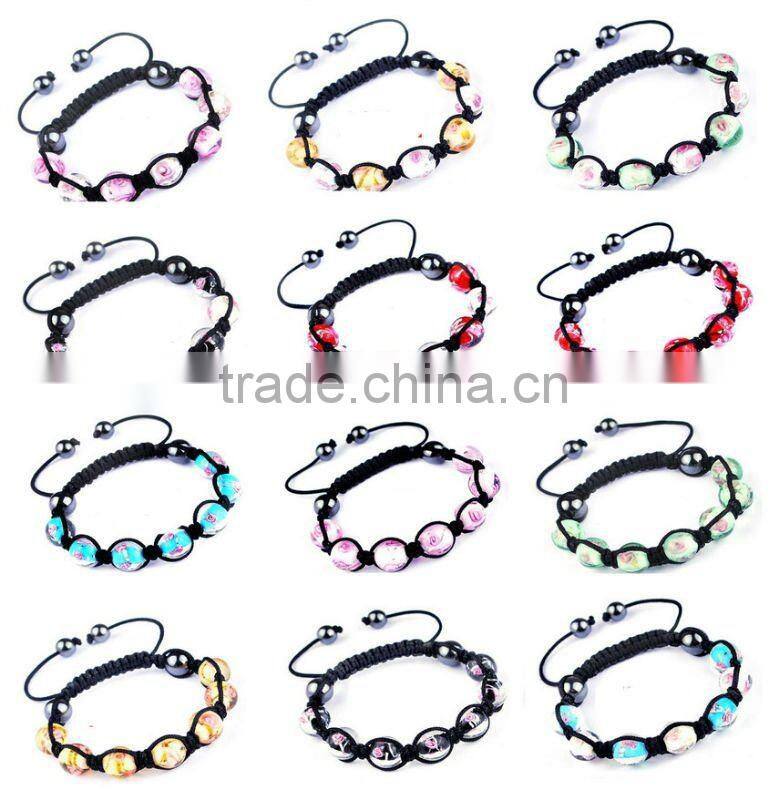 Rhinestone shamballa jewellery bracelet