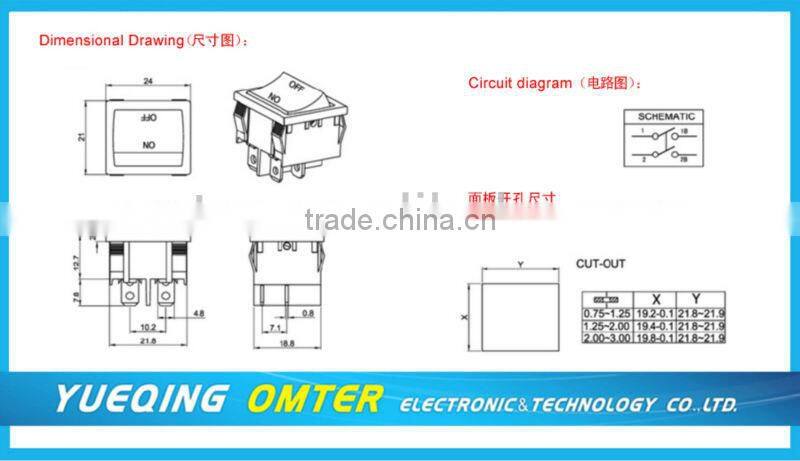 MR-4-210-C2N-BB Rocker Switches