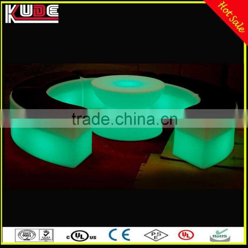 Popular Bar Stylish Rechargeable Plastic LED Bar Stool With Cusion