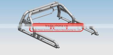 High quality 3" American Style Stainless Steel Roll Bar with side handrails for D-max2007-2012