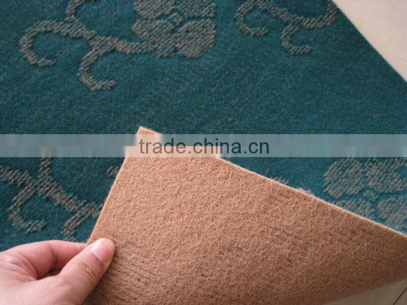 Needle punch carpet with double jacquard