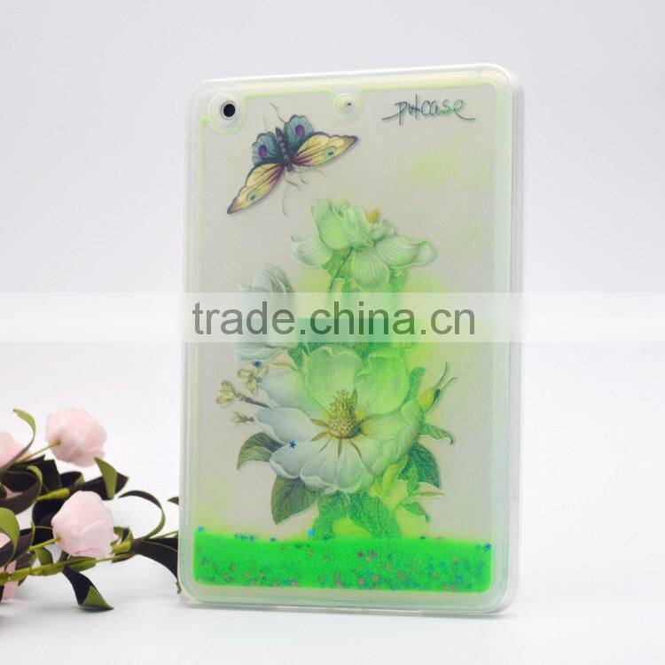 hot sell floating liquid glitter case for Ipad mini
