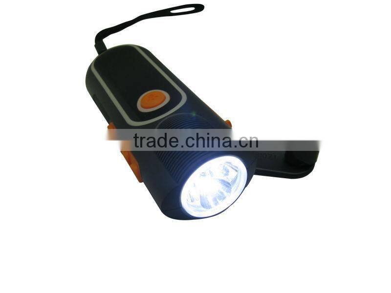 2015 New Item Mini Led Hand Winding Dynamo Flashlight Torch Radio with LCD Display -Shenzhen XINLINGNAN Factory (XLN-704)