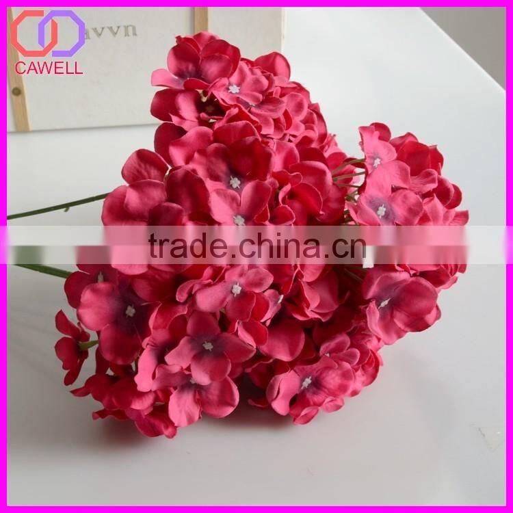 5 heads blue and white hydrangea bouquet cheap artificial hydrangea flower