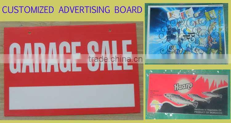 High quality 10mm thickness printing pp sheet free standing scrolling solar advertising board