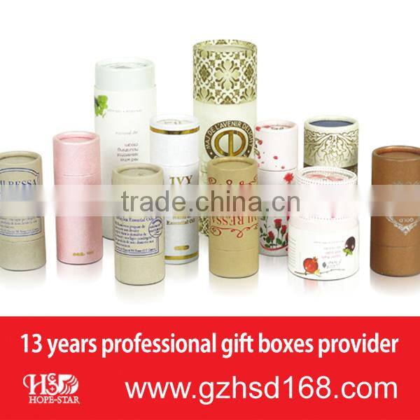 Costum made colorful tube packaging large fancy gift paper round box for Christmas gift bithday gift packaging