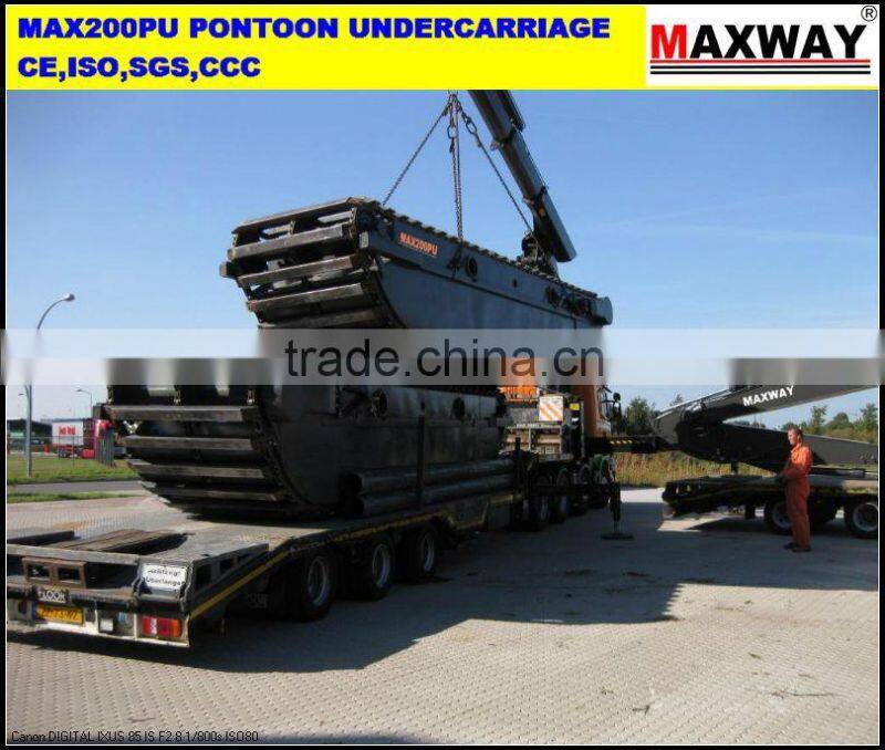2015 NEW ! MAX250PU Amphibious Pontoon Undercarriage with Side Pontoon and Hydraulic Spud , Suitable to 24 to 27Ton Excavators