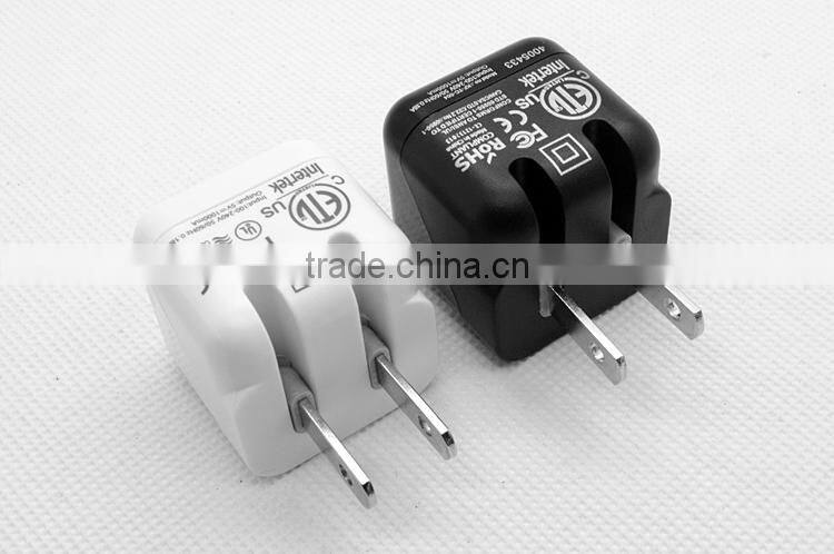 ETL UL CE FCC High Quality Folding Mini USB Wall Charger