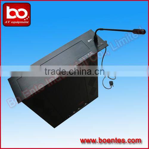 Meeting Tabletop Fixed Microphone Motorized LCD Lift for 17-19 Inch Screen