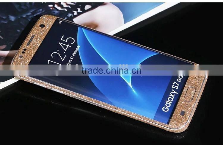 Bling bling glitter sticker cover case for samsung galaxy s7 edge, s7 edge diamonds case