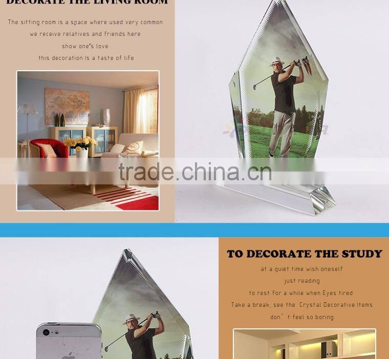 Customized 3D Family Photo Crystal Gift Low Price Sublimation Crystal