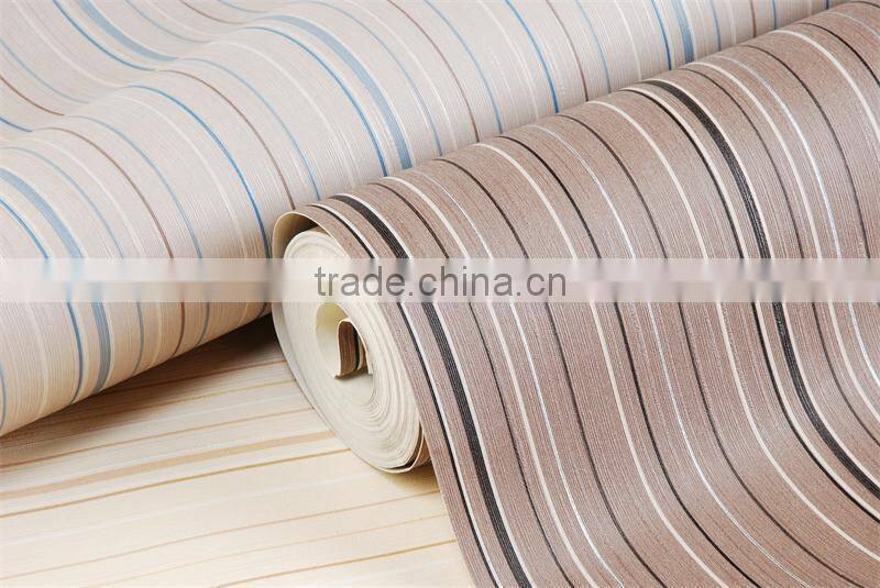 Chinese project stripe vinyl wallcovering
