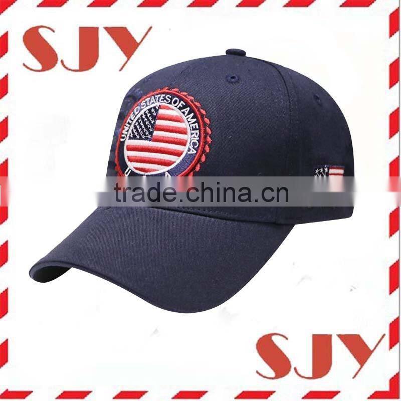 High quality High Crown 6 Panel American Flag Baseball Cap