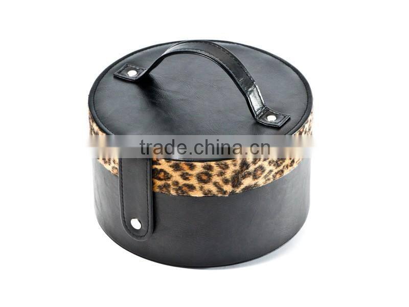 Custom mirrored Packaging Pu leather Cosmetic Box