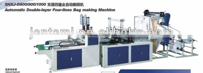 Computer control Two-layer and Four-line Plastic Bag Making Machine