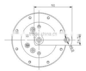 Hot sales 130mm round black high sound electric siren