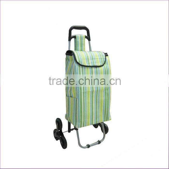 Wholesale Folding Titanium Alloy 6 Wheeled Shopping Cart For Climbing Stair